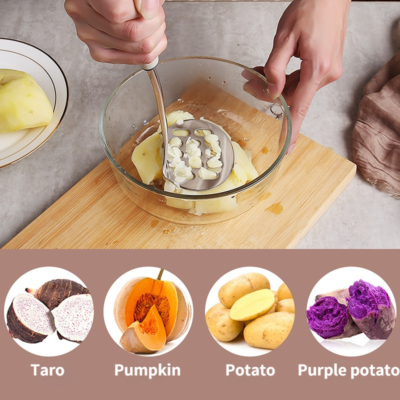 Nerūdijančio plieno rankinis presas Bulvių košės malūnėlis Daržovės ir vaisiai Virimas Kepimas Virtuvės įrankiai Priedai