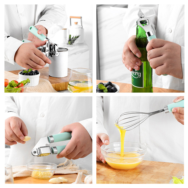 9db Konyhai szerszámkészletek Zöldség Gyümölcs Hámozó Fokhagymaprés Pizza sajt vágó nyitó Rozsdamentes acél Konyhai eszközök Kiegészítők