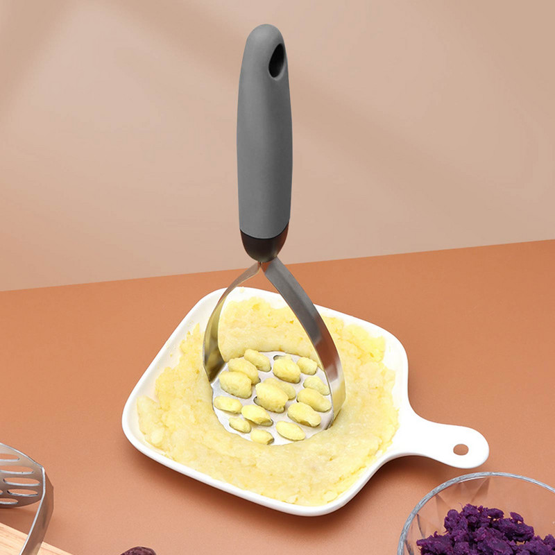 Mașină de zdrobire de cartofi presată din oțel inoxidabil Mașină de piure pentru piure Mașină de zdrobire de cartofi Piure neted de zdrobire de cartofi Unelte pentru fructe Bucătărie