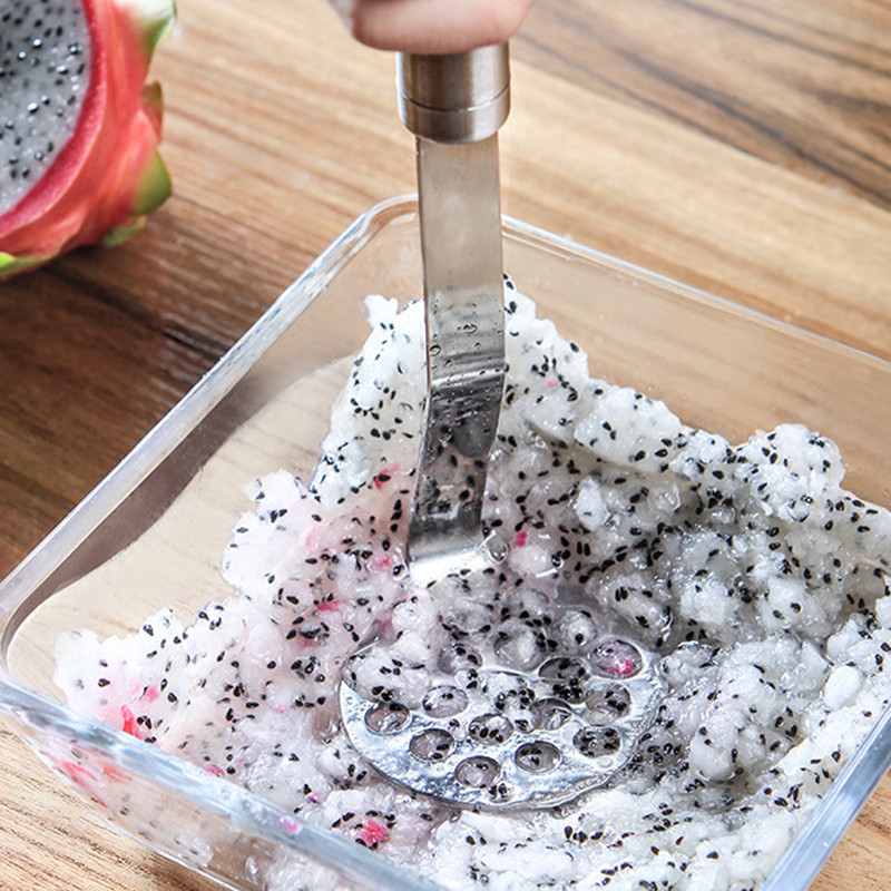 Új burgonyaprés rozsdamentes acél konyhai gyümölcscentrifuga, puha burgonya kézi pépesítő, gyümölcspüré sült krumplipüré