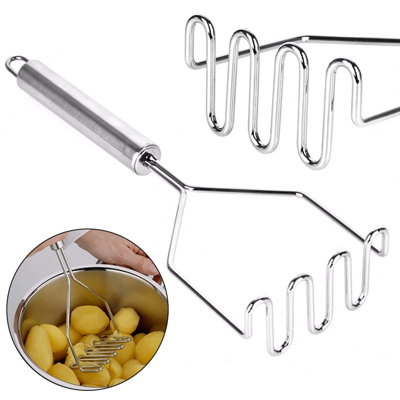 1 DB burgonyanyomó rozsdamentes acél hullámos burgonyaprés szerszámlap sima készítési eszköz konyhai edény