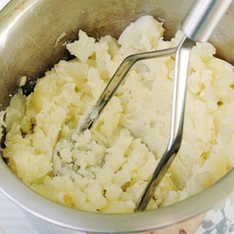 1 DB burgonyanyomó rozsdamentes acél hullámos burgonyaprés szerszámlap sima készítési eszköz konyhai edény