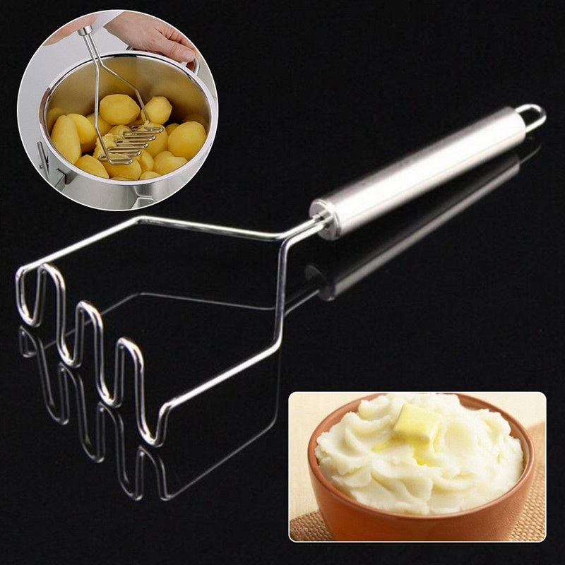 1 DB burgonyanyomó rozsdamentes acél hullámos burgonyaprés szerszámlap sima készítési eszköz konyhai edény