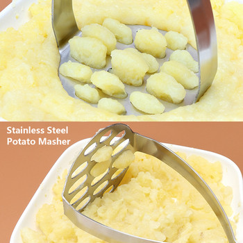 Κουζίνα πατάτας πουρέ Αντιολισθητική λαβή Θρυμματιστής λαχανικών Bean Baby Food Mashed Potatoes Pusher Mashing Maker Ricer