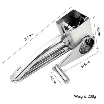 Nerūdijančio plieno sūrio trintuvės rankinis riešutų riešutų malimo įrankis vaisiams ir daržovėms kūdikių maisto papildams