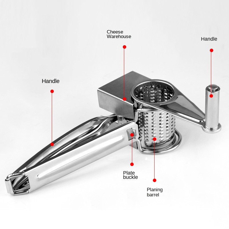 Nerūdijančio plieno sūrio trintuvės rankinis riešutų riešutų malimo įrankis vaisiams ir daržovėms kūdikių maisto papildams
