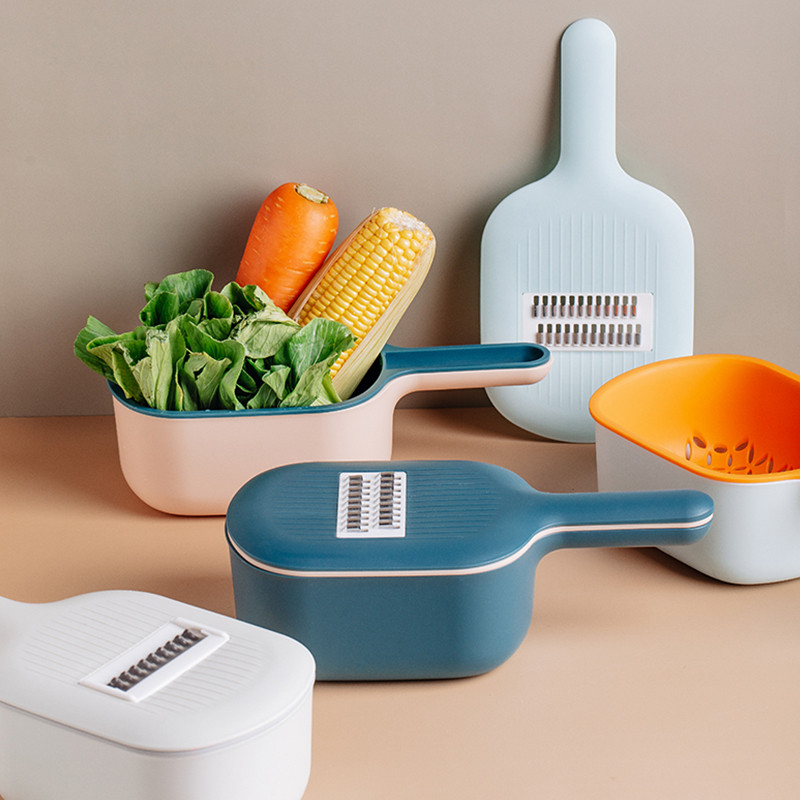 8 db PP rozsdamentes acél zöldségvágó mandolin szeletelő hámozó tároló kosárreszelő konyhai eszköz burgonya sárgarépa sajthoz