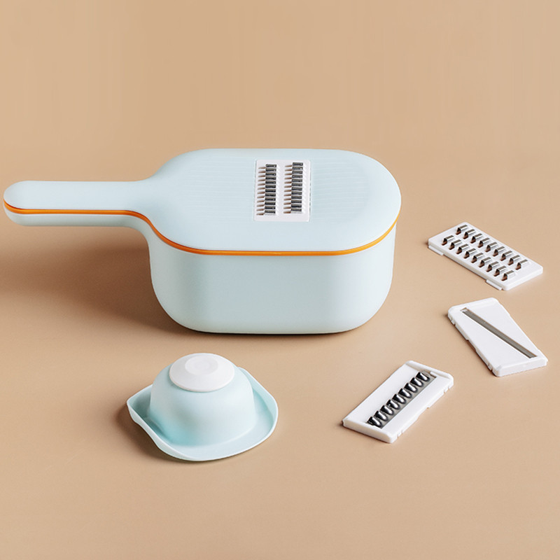 8 db PP rozsdamentes acél zöldségvágó mandolin szeletelő hámozó tároló kosárreszelő konyhai eszköz burgonya sárgarépa sajthoz