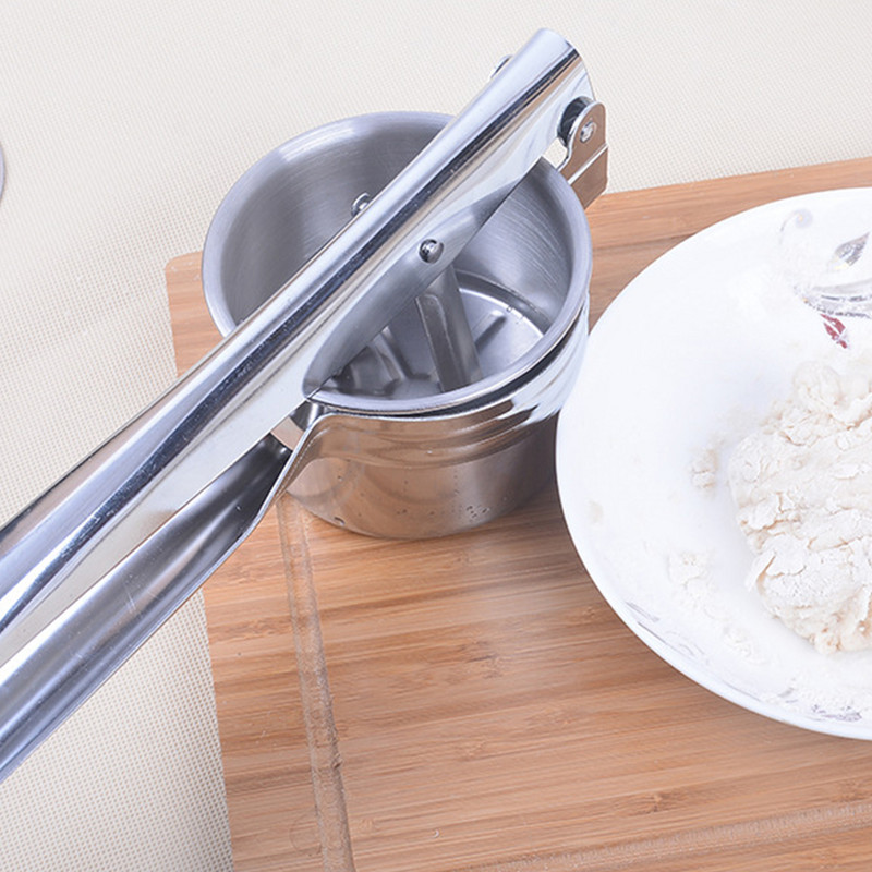 Nerūdijančio plieno bulvių grūstuvės, didelės tvirtos tyrės daržovių vaisių sulčiaspaudės spaudimo mašina Bulvių grūstuvės virtuvės įrankių priedai