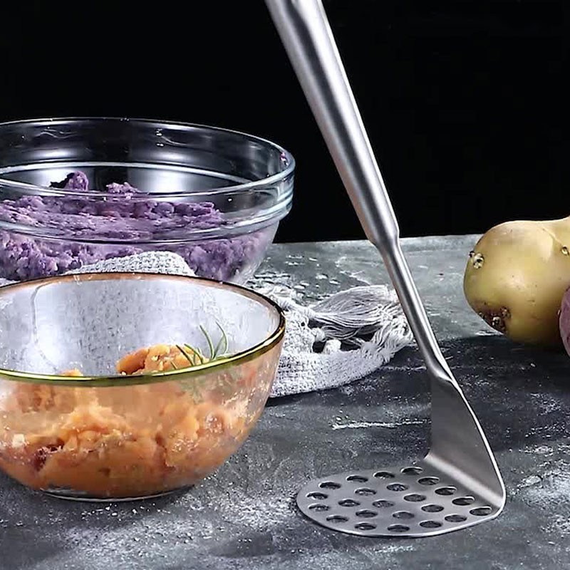 Mașină de zdrobire de cartofi din oțel inoxidabil Accesorii de bucătărie Presă de cartofi pentru gospodărie cu mâner Concasor de fructe Comoditate pentru bucătărie
