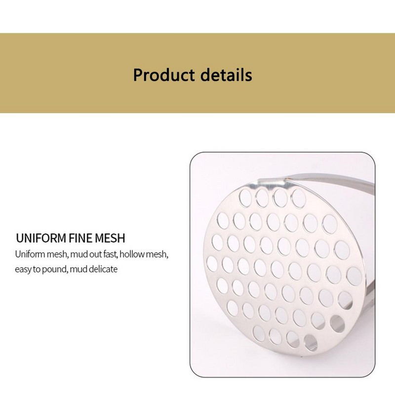 Rozsdamentes acél préselt burgonyanyomó Burgonyaprés iszapnyomó Burgonyadaráló Zöldség-gyümölcstörő Konyhai eszközök