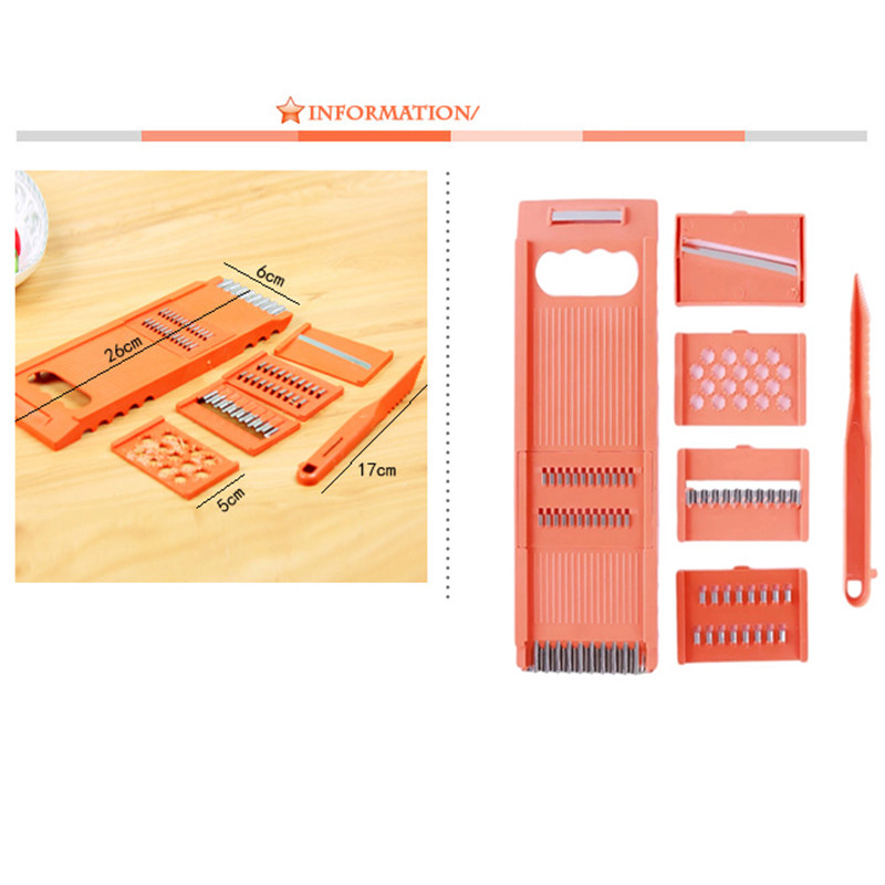 7 în 1 Multifunctional Legume, Fructe, Cartofi, Mandolină, Tăiător, Cuțitor, Tocător, Răzătoare, Cuțit legume, Gadgets de bucătărie