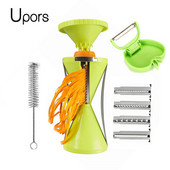 Tăiător de tăiței de legume Spiralizator Cutter în spirală Răzătoare de morcovi pentru Spaghete de legume Tăiător de salată Gadget de bucătărie Instrumente de gătit