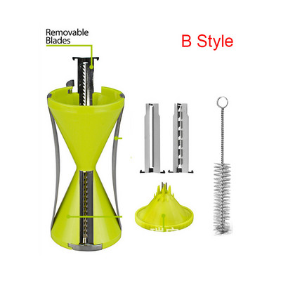 Tăiător de tăiței de legume Spiralizator Cutter în spirală Răzătoare de morcovi pentru Spaghete de legume Tăiător de salată Gadget de bucătărie Instrumente de gătit