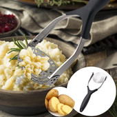 Kuhinjski pribor od nehrđajućeg čelika Ručna višenamjenska gnječilica za krumpirovo blato Sklopivi alati za kuhanje krumpira pod pritiskom Pribor