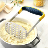 Bulvių grūstuvės nerūdijančio plieno pjaustytuvas su neslystančia rankena virtuvės įrankiu Daržovių trintuvas kūdikių papildų dujoms