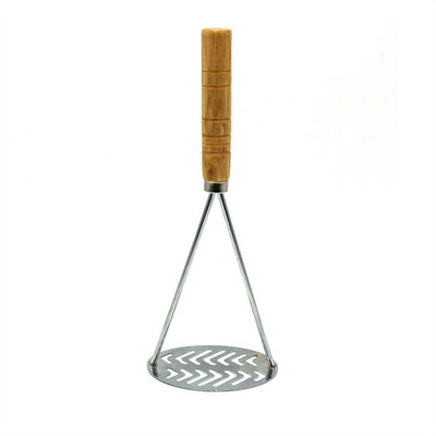 1 db dupla burgonyanyomó fa fogantyúval, kézi DIY műanyag nyelű burgonyanyomógép Gyümölcs- és zöldségnyomó konyhai kiegészítők