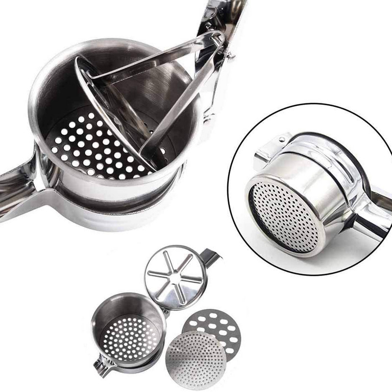 Élelmiszer-minőségű burgonyapréselők rozsdamentes acél Kereskedelmi kézikönyv Burgonyaprés Gyümölcsfacsaró Konyhai szerszám