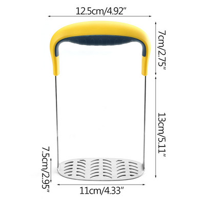 Nouă piure de cartofi din oțel inoxidabil Piure de cartofi dulci, dovleac, fructe, piure de fructe auxiliare, accesorii de bucătărie, gadget de casă