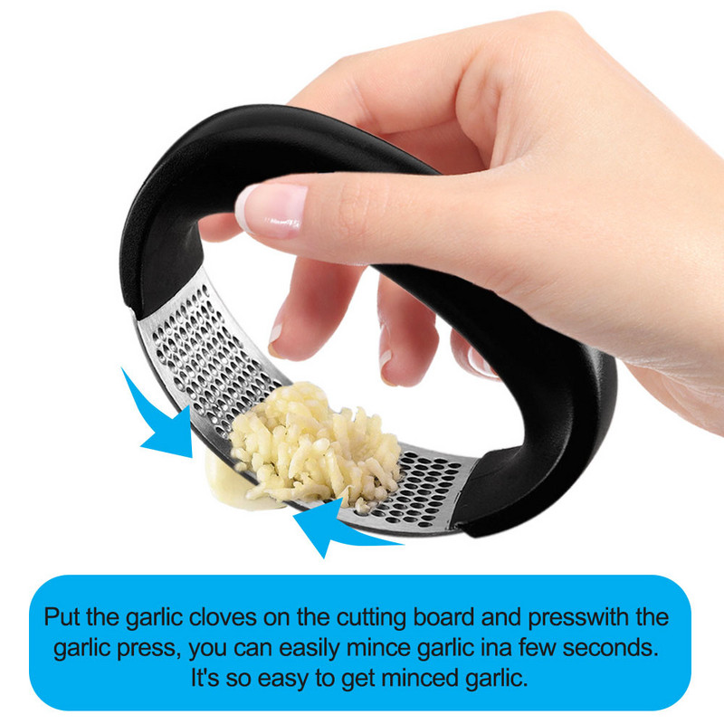 Presă de usturoi din inox Dispozitiv manual de presare pentru usturoi Bucătărie Presă de uz casnic Presă de usturoi Unelte pentru usturoi Accesorii pentru bucătărie