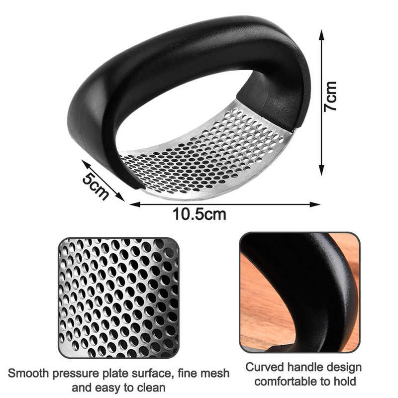 Presă de usturoi din inox Dispozitiv manual de presare pentru usturoi Bucătărie Presă de uz casnic Presă de usturoi Unelte pentru usturoi Accesorii pentru bucătărie