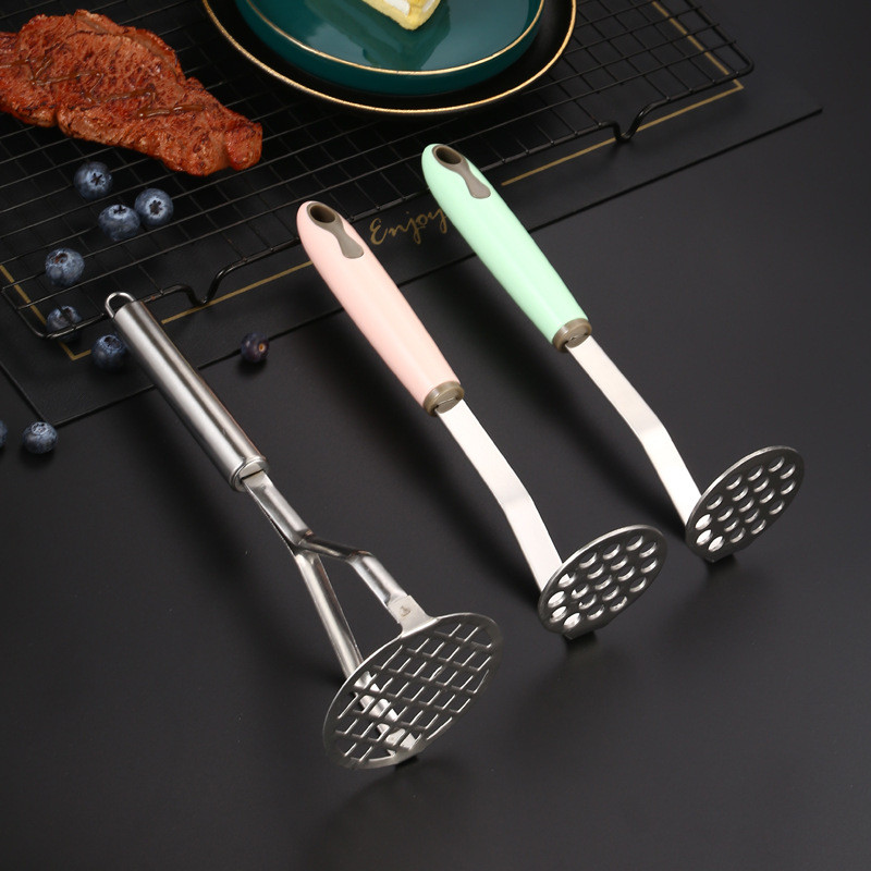 Kreatív konyhai kütyü Sárprés Burgonyanyomó Rizzasztópüré Gyümölcsléfőző Rozsdamentes acél burgonyadaráló nyomógép Gyümölcsszerszámok