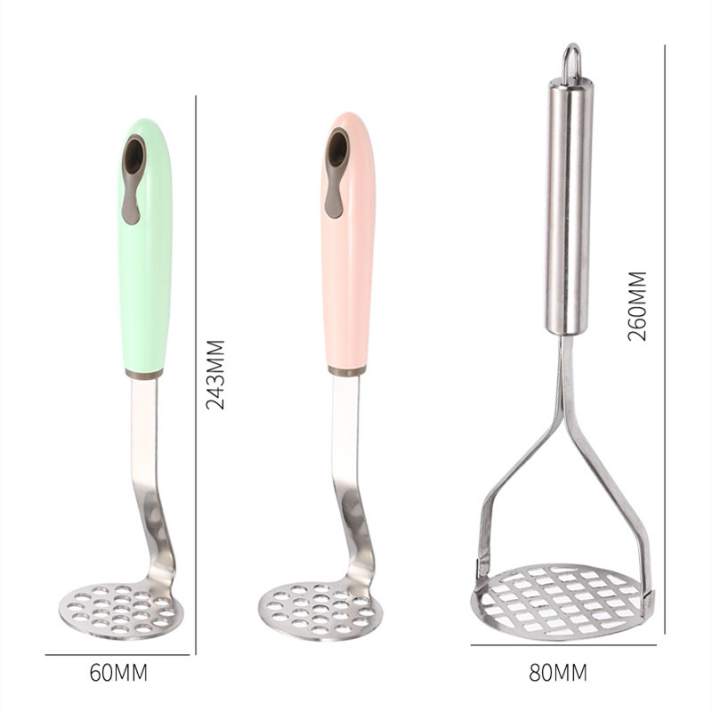 Kreatív konyhai kütyü Sárprés Burgonyanyomó Rizzasztópüré Gyümölcsléfőző Rozsdamentes acél burgonyadaráló nyomógép Gyümölcsszerszámok