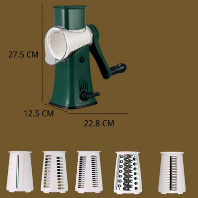 Rolă multifuncțională 5 în 1 Răzătoare pentru legume Tocător de legume Tăiător de fructe de cartofi Tăiător de legume Răzătoare de nuci Gadgets de bucătărie
