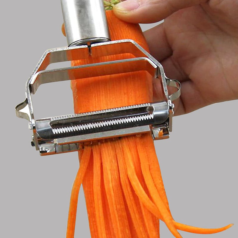 Tăiător de curățat legume, fructe, legume, tăietor ascuțit, multifuncțional, răzătoare pentru cartofi, răzătoarea de morcovi, răzătoarea julienne, instrument de bucătărie