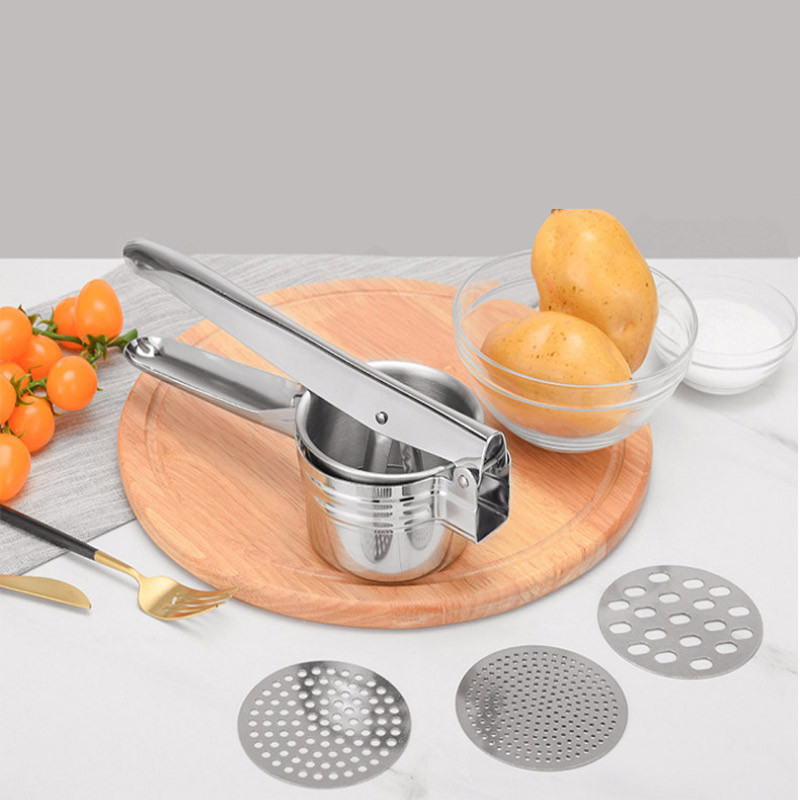 Presă de cartofi 3 în 1 din oțel inoxidabil de înaltă calitate Presă de cartofi Instrumente de zdrobire Accesorii de bucătărie