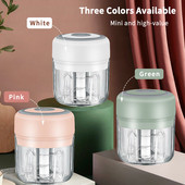 100/250 ml mini-elektriline küüslaugupurustaja, USB laadimismasin Tugev ja vastupidav tšilli köögiviljapurustaja köögitööriist