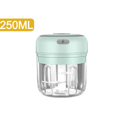 100/250 ml mini-elektriline küüslaugupurustaja, USB laadimismasin Tugev ja vastupidav tšilli köögiviljapurustaja köögitööriist