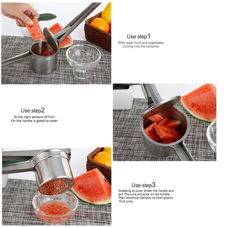 Rozsdamentes acél burgonyanyomó rizsgép nagy, erős püré zöldség-gyümölcslé présgép Burgonyanyomó konyhai kiegészítők