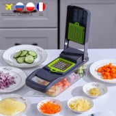 Instrument multifuncțional pentru legume și fructe, mașină de zdrobire de cartofi, tăietor de legume, tăietor de morcovi, răzătoare, unelte de bucătărie