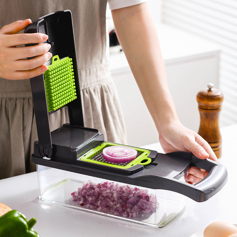 Instrument multifuncțional pentru legume și fructe, mașină de zdrobire de cartofi, tăietor de legume, tăietor de morcovi, răzătoare, unelte de bucătărie