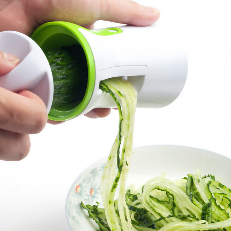 1 bucată ABS din oțel inoxidabil Pâlnie spirală răzătoare pentru legume morcovi castraveți tăietor frunze de legume Gadget de bucătărie