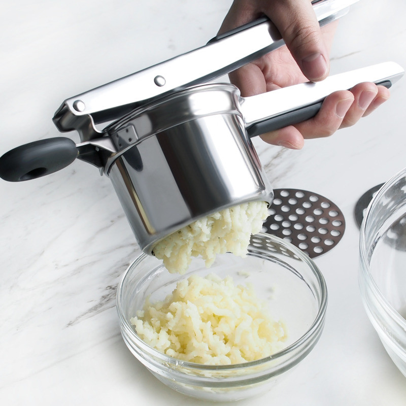 Burgonyatörő burgonyapüré rozsdamentes acél törő burgonya püré Gyümölcszöldség facsaró préskészítő eszköz