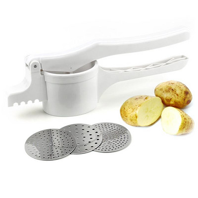 Mașină de zdrobire de cartofi din oțel inoxidabil Mașină de zdrobire de cartofi Piure de fructe și legume Mașină de presare manuală Mașină de zdrobire de fructe pentru bucătărie