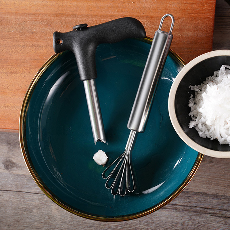 Kokosų atidarytuvas / mėsos ištraukimo skustuvas nerūdijančio plieno vaisių žuvies odos žvynų skustuvas Daugiafunkcis valymo virtuvės priedai