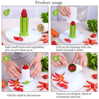 Creative Vegetable Cutters Fruit Kitchen Cucumber Carrot Divider Strawberry Slicer Splitter Kitchen Gadget Accessories 2022 new