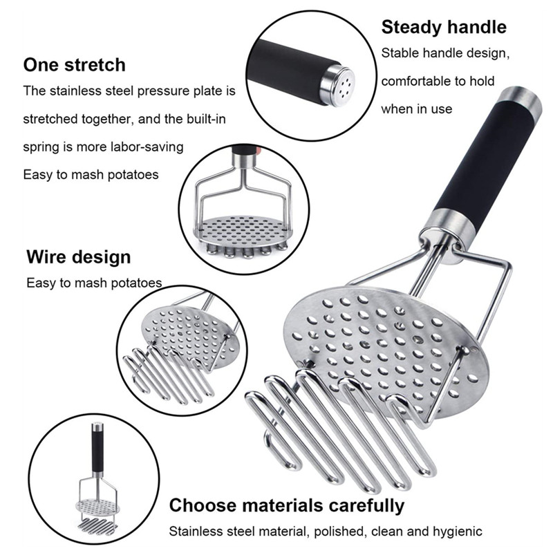 Piure de mână pentru cartofi moale, piure de fructe, cartofi prăjiți, instrument pentru piure de cartofi dulci, dovleac, presă de noroi, instrument de bucătărie pentru acasă