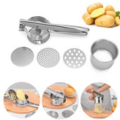 Háromszoros rozsdamentes acél burgonyanyomó többfunkciós püré zöldséggyümölcs présgép Konyhai kellékek Kiegészítők Konyhai eszköz