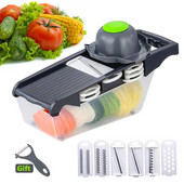 Tăiător de Legume Răzătoare pentru Tăiătoare de Legume Tocător Tăiător Multifuncțional Cuțit Morcovi Fructe Gadget 6 în 1 Unelte de tăiat legume