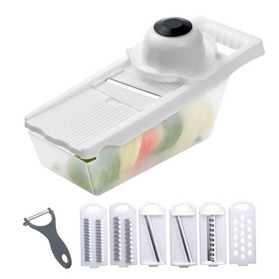 Tăiător de Legume Răzătoare pentru Tăiătoare de Legume Tocător Tăiător Multifuncțional Cuțit Morcovi Fructe Gadget 6 în 1 Unelte de tăiat legume