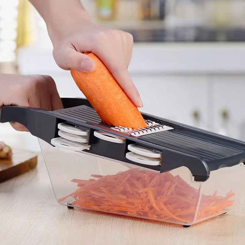 Tăiător de Legume Răzătoare pentru Tăiătoare de Legume Tocător Tăiător Multifuncțional Cuțit Morcovi Fructe Gadget 6 în 1 Unelte de tăiat legume