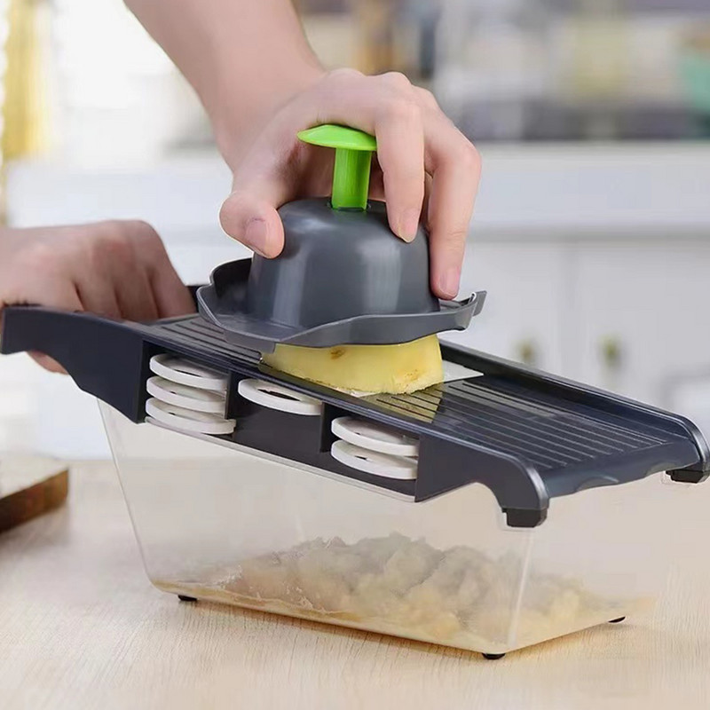 Tăiător de Legume Răzătoare pentru Tăiătoare de Legume Tocător Tăiător Multifuncțional Cuțit Morcovi Fructe Gadget 6 în 1 Unelte de tăiat legume