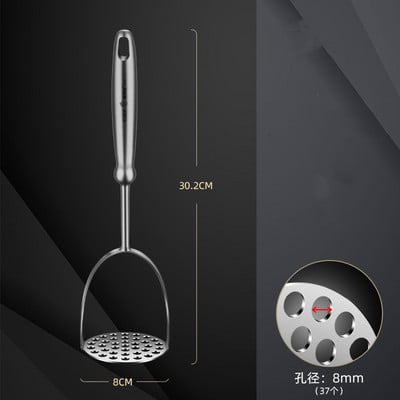 Mașină de zdrobire de cartofi din oțel inoxidabil Mașină de zdrobire pentru alimente pentru bebeluși Unelte pentru storcator de fructe și legume Concasor de presare Accesorii durabile de bucătărie