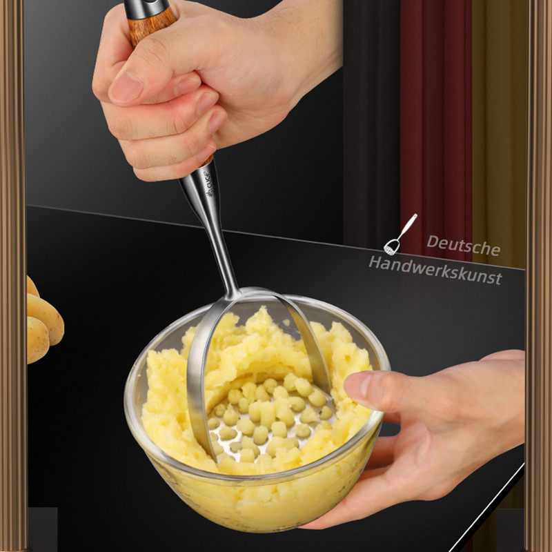 Mașină de zdrobire de cartofi din oțel inoxidabil Mașină de zdrobire pentru alimente pentru bebeluși Unelte pentru storcator de fructe și legume Concasor de presare Accesorii durabile de bucătărie