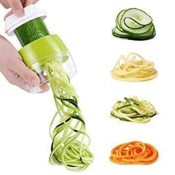 Spaghete de mână Spiralizator de legume Răzătoare pentru fructe Tăiător în spirală Tăiător de salată de legume Răzătoare de morcovi de castraveți Mașină de tăiat spaghete