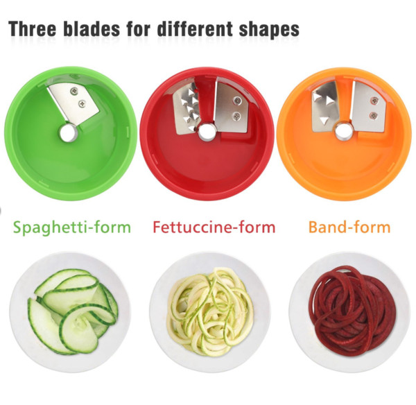 Rankinis spagečių daržovių spiralizatorius vaisių tarka